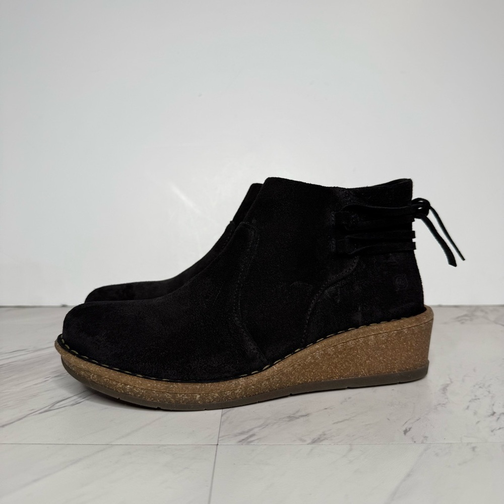 New! Born Viana Black Distressed Wedge Bootie 9 1/2 - Picture 14 of 14